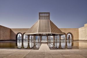 Museum of Islamic Art courtyard overlooking the corniche and west bay