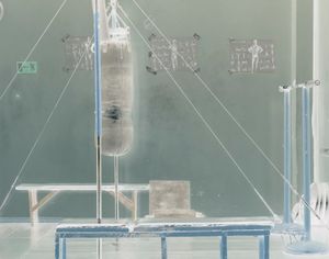 The coal miner's work out gym in Barentsburg at Svalbard archipelago in the Arctic
