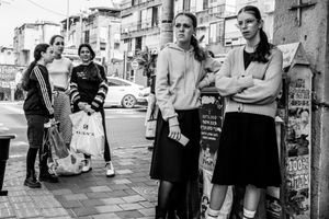 Purim in B'nei Brak, Women Watching Women