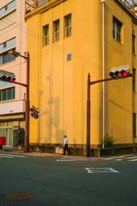 With Yellow Building