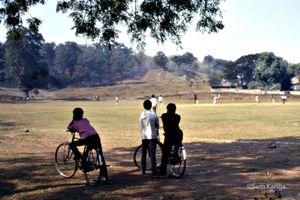 Cricket, Nagpur, India, 1990  #cricket #nagpur #india #colour #color #photographer #leica #leicam4p