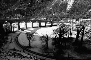 Radiography of a journey. Bernina Express from Tirano to St. Moritz