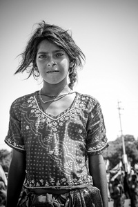 Indian girl in the street