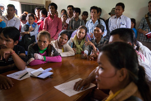 Sabrina Garment Factory workers’ representatives negotiate their terms after days of strike requesting a US$5 salary increase.