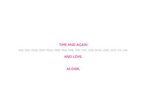 2012, inside greeting, and 'Time Line."