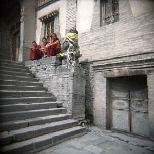 3 Monks on a Wall