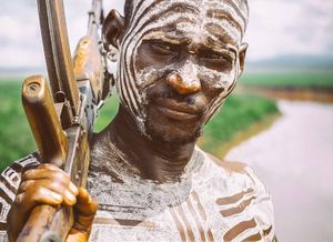 Village elder with Kalashnikov, Kara Tribe, Ethiopia
