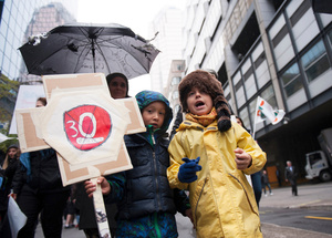 Teachers protest in Montreal