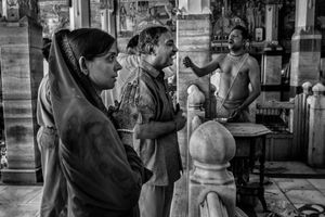 Prayers at the temple