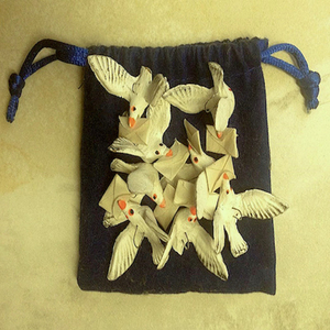 "flight of Mexican carrier pigeon ornaments" full view