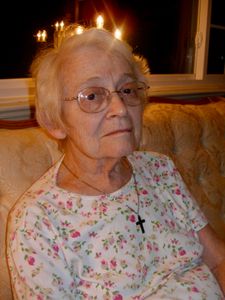 Mom with dementia  and Christmas lights