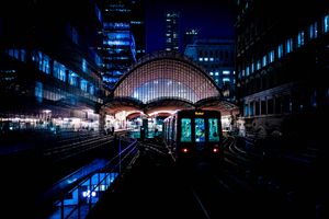 Canary Wharf after dark 1