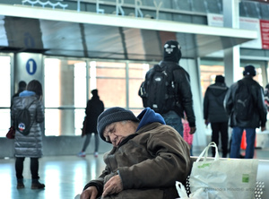 New York, waiting ferry