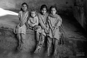 Children in the village hall  | Dhanda, Punjab.