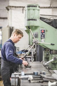 In the metal workshop.