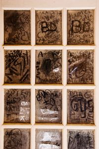 Window Markings. Gourdes, France. © David Gardner
