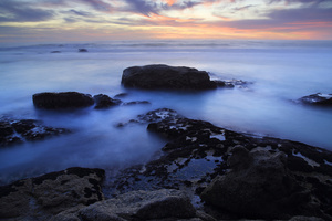 Twilight / The coast of the Cape Peninsula close to the town of Noordhoek, South Africa. Springtime 2015, twilight.