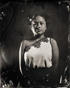 Talking Tintype, Insurgent Hopi Maiden,Melissa Pochoema, citizen of the Hopi Tribe,Artist, Model, CIPX Santa Fe, 2016