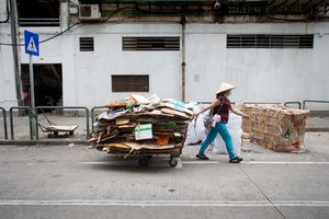 A cardboard collector in Macau