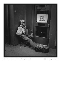 Do not Obstruct! Blind  Street Musician, Dublin