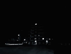 Suburbs in a winter night