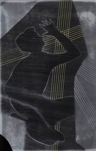 Subconscious Narratives (Self Portrait as Pierrot #1), 2021photogram, silver gelatin print, 28 x 18 cm