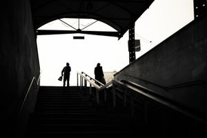 Black and white underpass