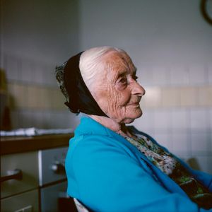 Agnes Schuster (1910-2017), Catholic Sorb,   Lusatia, 2010. From the series: The last women in their traditional peasant garbs