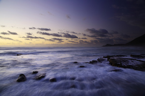 The everlasting show / A double long exposure on the coast of the Atlantic Ocean with rocks and moving water in the foreground and the sky with clouds and sunset in the background. Nature's everlasting show is always underway, you just have to sit down and watch ...