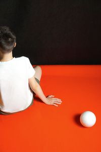 Boy with a white ball