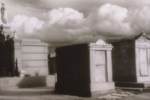 Greenwood, tombs with clouds