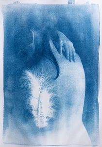 Self-portrait in blue