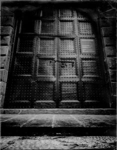 Entrance of Minestero per i Beni e le Attivita Cultural, Florence, Italy.