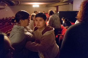 Pamela Castellanos became frightened during the field trip to see Nutcracker at California Theatre. She is embracing her mother. 2014