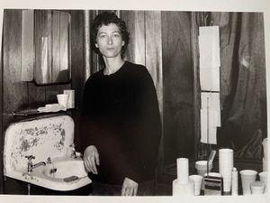 Carol at sink