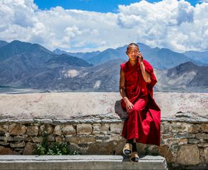 A Monk in Touch-Tibet