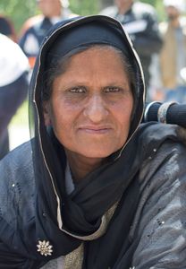 Portrait of elderly Sikh woman