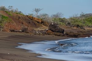 Red Sand Beach on Isla Floriana in the Galapagos