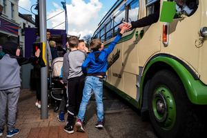High Five the bus driver.