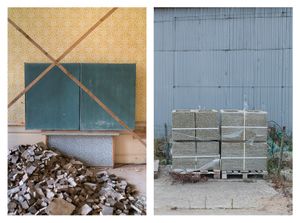 Blackboard & Building stone