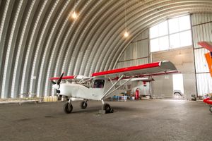 Nagorno Karabach, Artsakh Airport. Nagorno Karabach, Artsakh Airport.  One of the two similar small planes of the Nagorno Karabach aircompany in the hangar