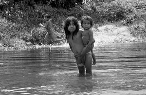 Indians in Amazon Forest