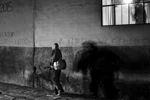 Guitar Player at Night