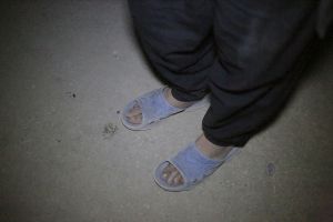 Some of the people didn’t have enough time to wear suitable shoes so some of them are in slippers and some of them are barefoot