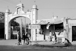 Waiting at a bus stop | Dhesian Sang, Punjab.