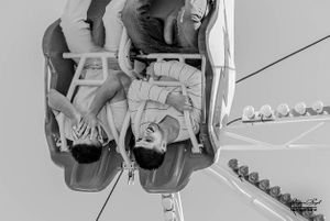 Friends enjoying a fare ride, Alexandra Palace, London